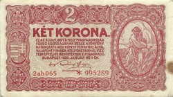 2 korona 1920 2ab sorozat csillagos bécsi kiadás 3.