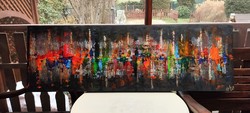 KarTü Art - Possibility / Lehetőség,  140*45 cm absztrakt festmény