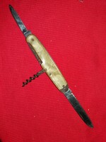 Antik SOLINGEN INOX német zseb bicska STAINIX- acél penge gyöngyház nyéllel állapot képek szerint