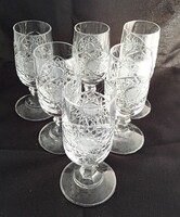 Kristály likőrös pohár készlet
