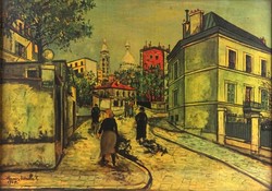 1U581 Maurice Utrillo : Montmartre i utca fotónyomat