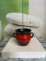 Bella Sári Festett - Mázas Kerámia Füles Kaspó A126