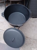 Minőségi Termék ! 31cm Douch Oven Kemence smoker Grill bbq bogrács lábas öntöttvas edény