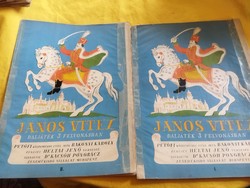 János Vitéz kottafüzet "1953". 2 példány