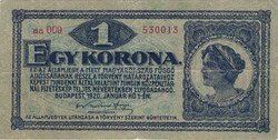 1 korona 1920 3.
