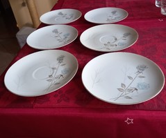 Retro 6db Mikasa Csont Porcelán Süteményes Bone China kistányér