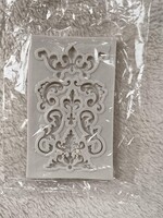 Vintage szilikon fondant forma, nyomóforma, öntőforma 9 x 6 cm_9