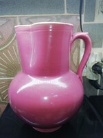 Zsolnay jelzett rózsaszín kancsó gyűjteményből 21 cm magas
