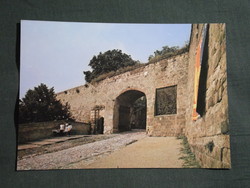 Képeslap,Eger,Várkapu,Eger ostroma bronz dombormű látkép,részlet,1979-