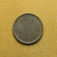 Ceylon 1943 25 cent - VI. György