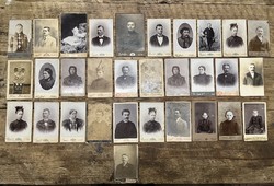 Antik keményhátú műtermi fotó gyűjtemény