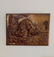 Vadászjelenet fémötvözet