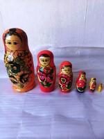 Szovjet / 6 db-os Matrjoska baba szett