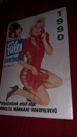 1990.FÜLES ÉVKÖNYVE kihajtható meléklettel TELJES LESLIE L: LAWRENCE képregénnyel a képek szerint