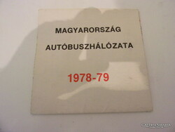 Magyarország autóbuszhálozati térképe 1978-1979