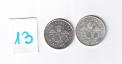 200 Forint 1992 2 db egyben 13