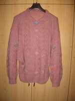 GYÖNYÖRŰ VINTAGE NŐI KÉZZEL KÖTÖTT PULÓVER