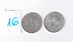 200 Forint 1992 2 db egyben 16