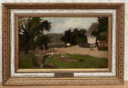 Csánky Dénes (1885-1972) Falurészlet