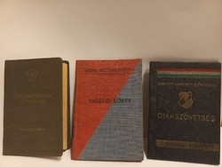 Régi okmányok: Katonai igazolvány-Diákszöv. Tagsági -Vasas Tagsági, Dolgozó Ifjúság Szövetkezet
