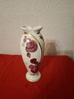 Ritka szép ART DECO LILA  VIRÁGOS mintával porcelán váza eladó