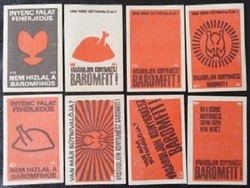 Gy186 / 1969 Konyhakész baromfi gyufacímke 8 db-s teljes sor
