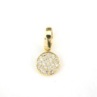 Brill 14 K Arany Kerek Medál Gyémántokkal díszített