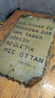 Kerámia dísz, Kánya Borozó Pécs. (Fürtös György?)