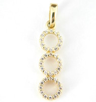 Brill 14 K Gold Pendant Decorated with Diamonds