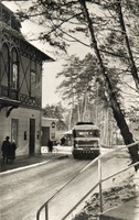 597 --- Futott képeslap   Parádfürdő - autóbusz állomás