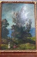 V. Faragó Ferenc, nagyméretű olaj-vászon festmény