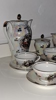 Khala barokk jelenetes, lüszter mázas porcelán kávés készlet