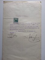 ZA597.8 Bizonyítvány -Dr. Várnai Ferenc ügyvéd-Nagyvárad 1917 Dr.Bary Zoltán (k.főügyészhelyettes)