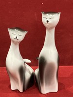 Hollóházi porcelán cicapár