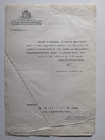 ZA597.9  M.Kir. Igazságügyminiszter - köszönő levél 1940 -NÁRAY Dr.Bary Zoltán (k.főügyészhelyettes)