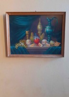 Asztali csendélet. Olajfestmény.