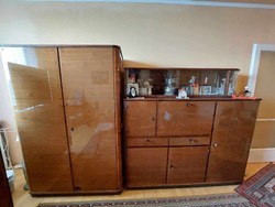 Retro vitrines szekrénysor