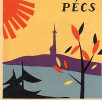 Hotel címke, bőröndcímke. Pécs.