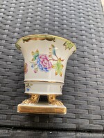 Herendi porcelán kaspó , váza Viktória mintás