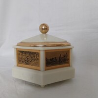 Retro Russian, Soviet CCCP octagonal music box.