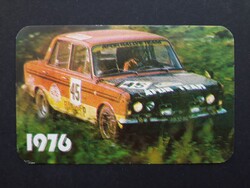 Kártyanaptár 1976 - ÁFOR Vevőszolgálat feliratú retró zsebnaptár
