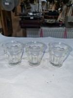 3db retró üveg pálinkás pohàr