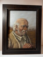 Mónus Sándor - Portré olajfestmény