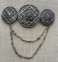 Ezüst színű vintage övcsat