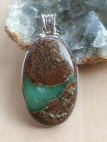 Boulder Krizopráz medál 925 Sterling ezüst