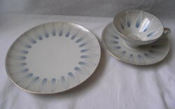 Bavaria Arzberg art deco aranyozott 1.szem. reggeliző készlet,teázó szett,süteményes tányér