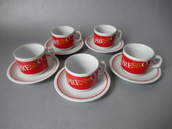 Rare Zsolnay Coffee Set with Saucers (5 pcs)
