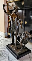 Oroszlánszelídítő Gladiátor - Monumentális bronz szobor