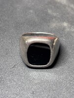 Avon Sterling Silver ezüst gyűrű retró Ferfi Fekete Onix köves