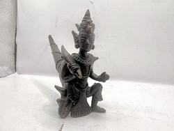 Ópium pipa bronzból, kinai, antik, 20 cm-es nagyságú. 7399